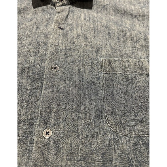 Peter Millar SEASIDE Indigo Palm S/S Cotton Stretch Button Up Shirt Size XL $145 - Picture 3 of 8